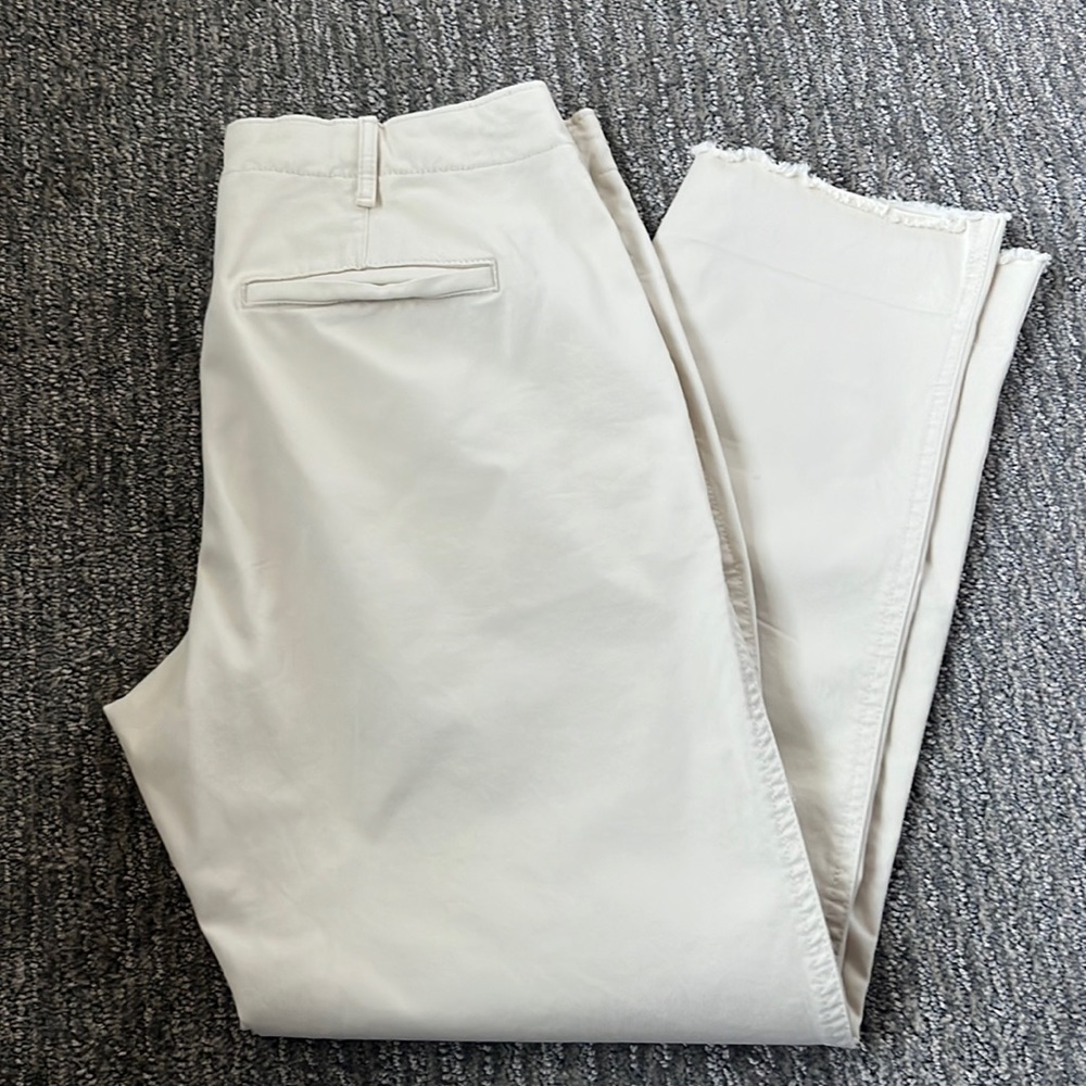 GAP High-rise Straight Khaki Ankle Pants
